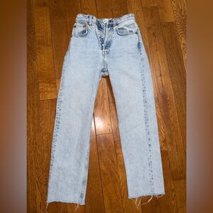 Zara Light Blue Denim Pants